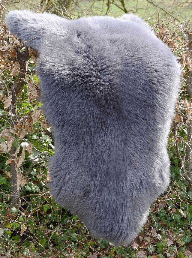 Merino Lammfell Schaffell grau Leder Fell ökologisch gegerbt wählbare Größe