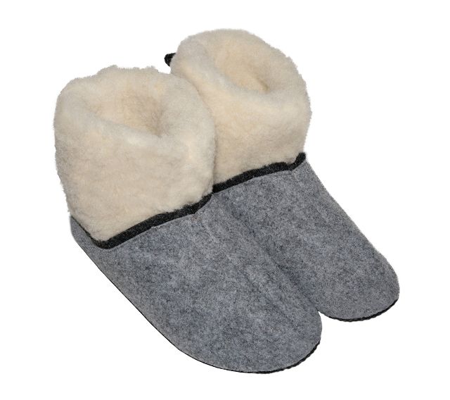 Hüttenschuhe Hausschuhe Filzhausschuhe Schafwolle Schaffell Pantoffeln Gr.36-41
